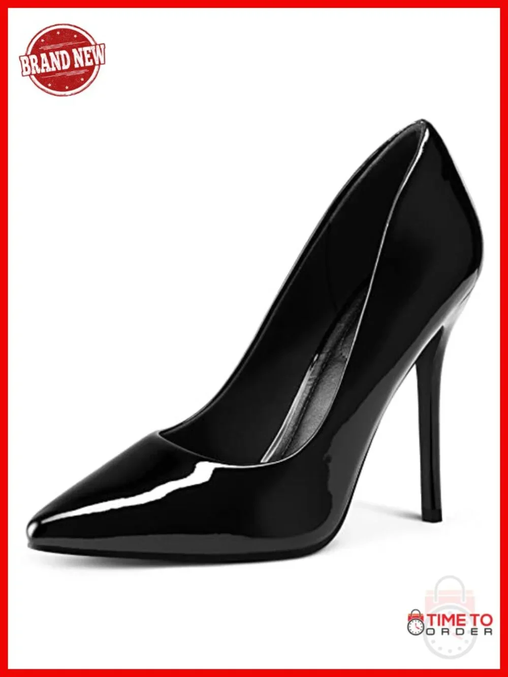 Women's Stiletto Heel Pumps Closed Pointed Toe Slip-On Dress Shoes